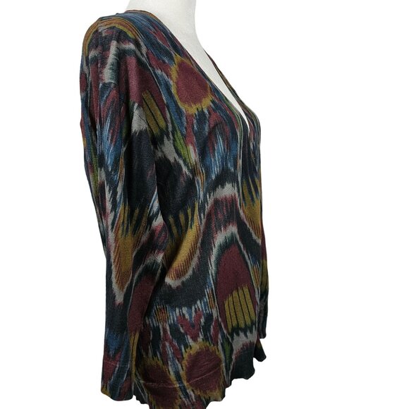 Dries Van Noten XS Cardigan Linen Cotton Button Front Multicolor Layering Piece - Picture 4 of 16